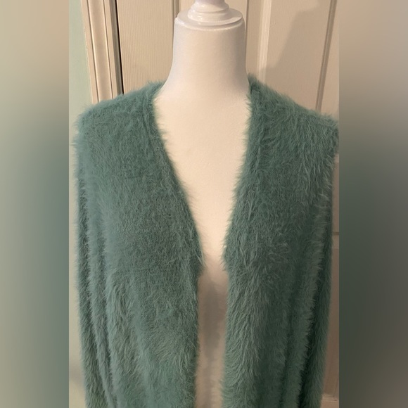 Colleen Lopez Sweaters - Colleen Lopez  NWOT Fuzzy Knit full length Cardigan